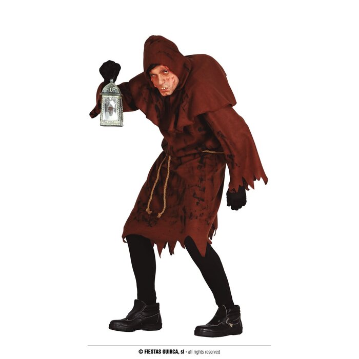 Fiestas Guirca Gebochelde man kostuum bruin