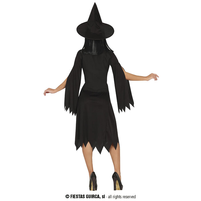 Fiestas Guirca Zwarte heks kleedje dames