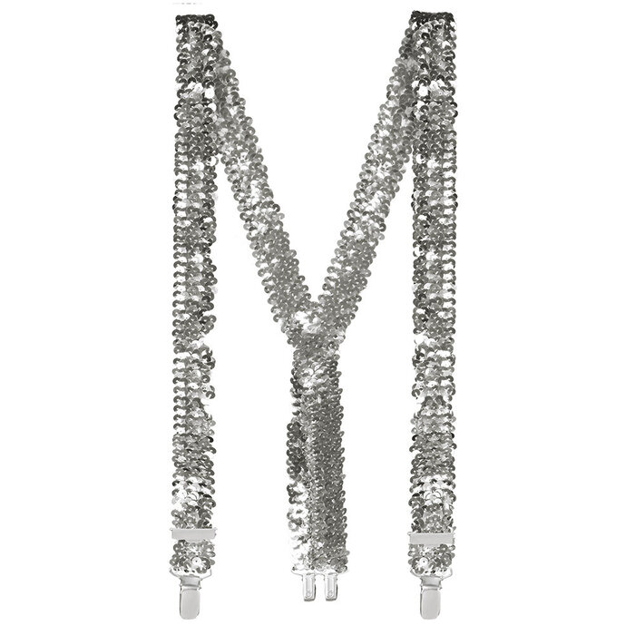 Boland Disco Accessoireset zilver (partybril, vlinderstrik en bretels)