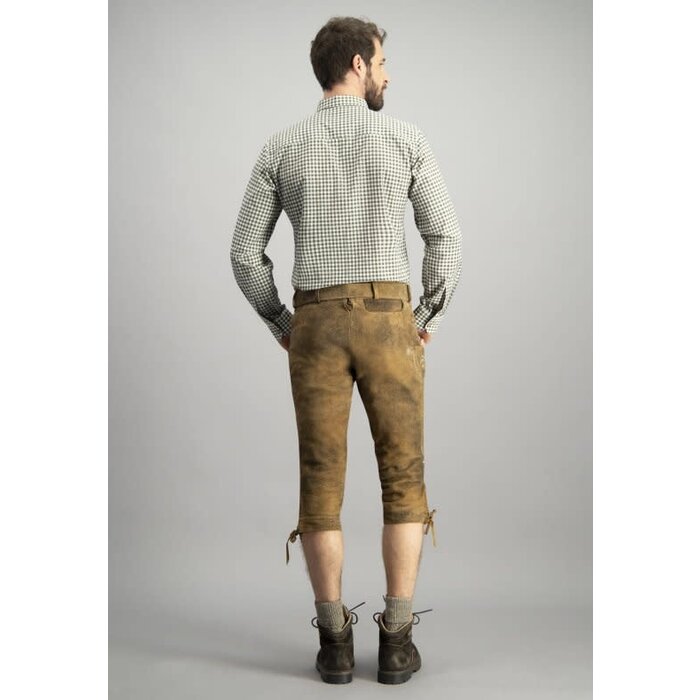 Tirolerhemd Rietgroen-wit geruit