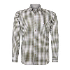 Tirolerhemd Rietgroen-wit geruit