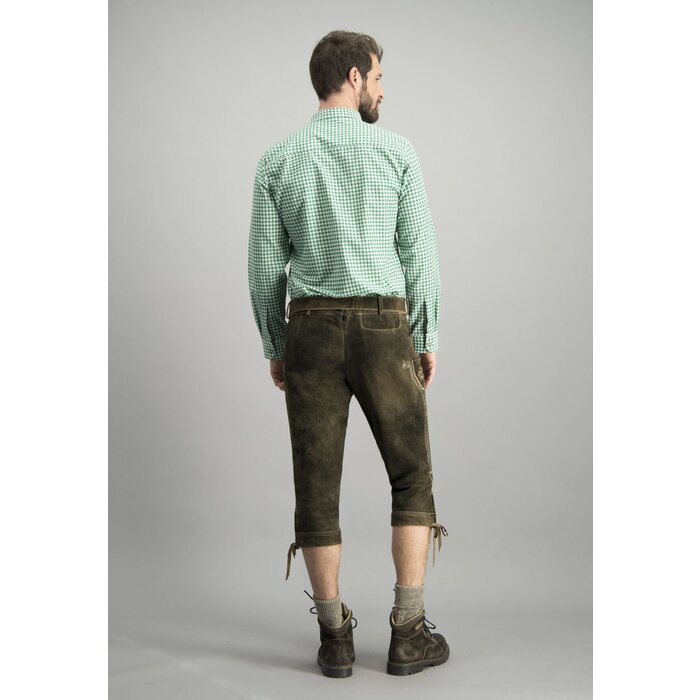 Stockerpoint Tirolerhemd donkergroen-wit geruit