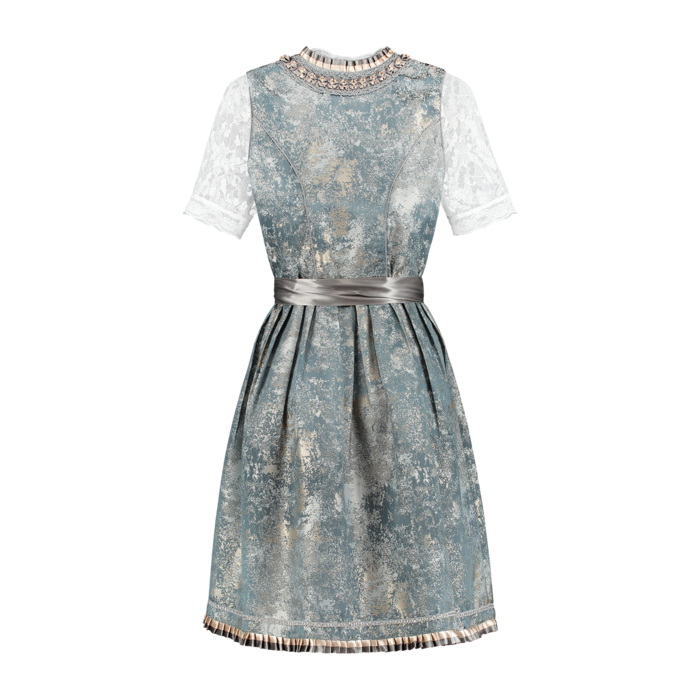 Haus Huberts Dirndl luxe antiek blauw met schort zonder bloes