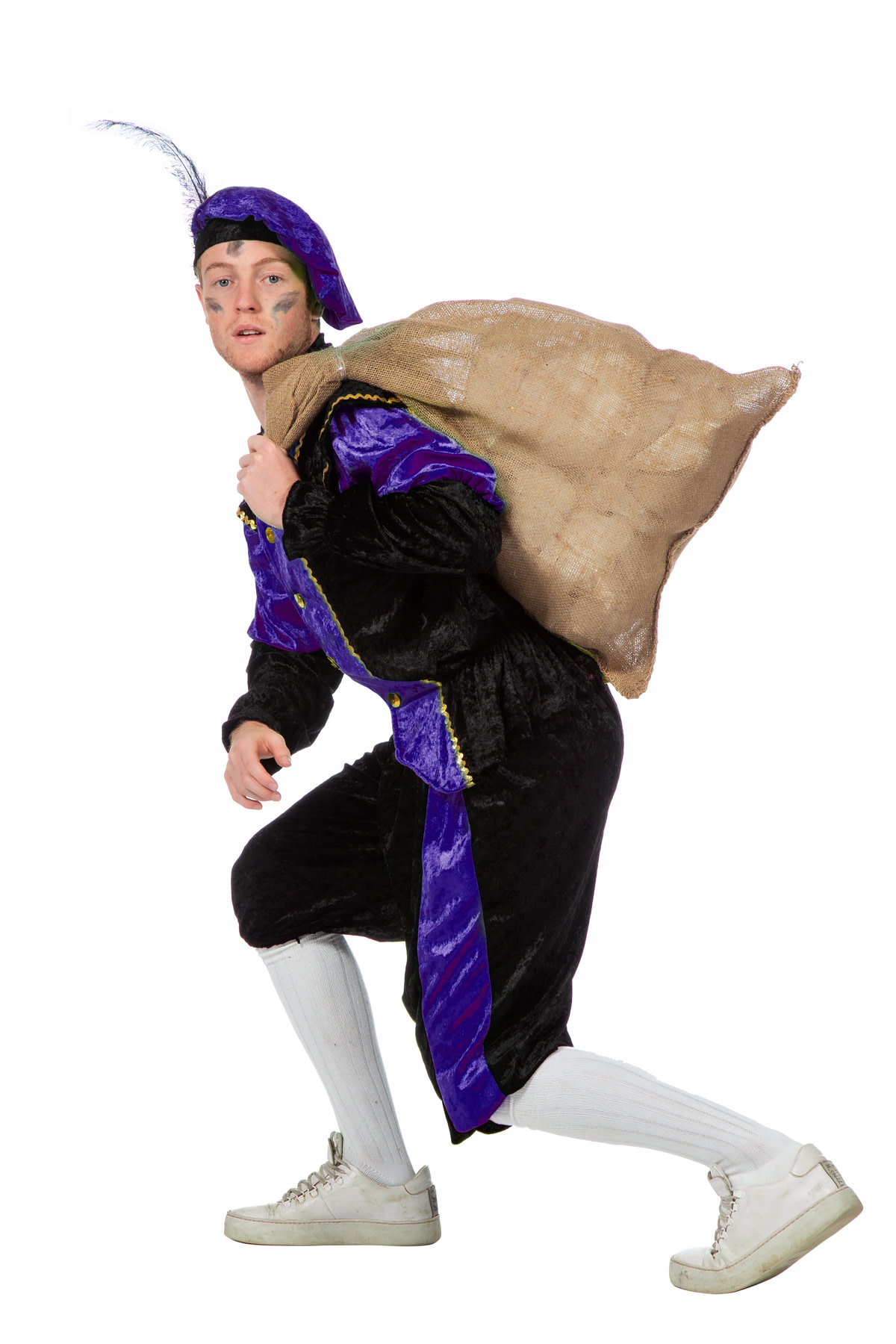 Wilbers & Wilbers Pietenpak pansamt zwart paars heren