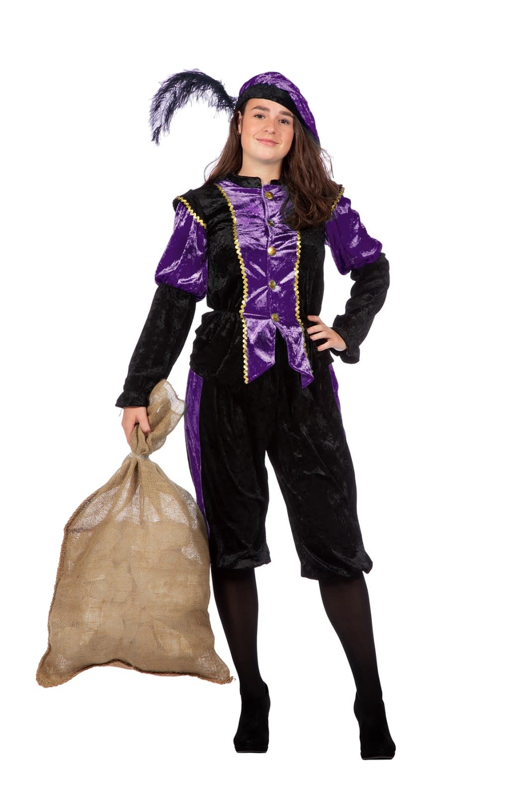 Wilbers & Wilbers Pietenpak pansamt zwart paars heren