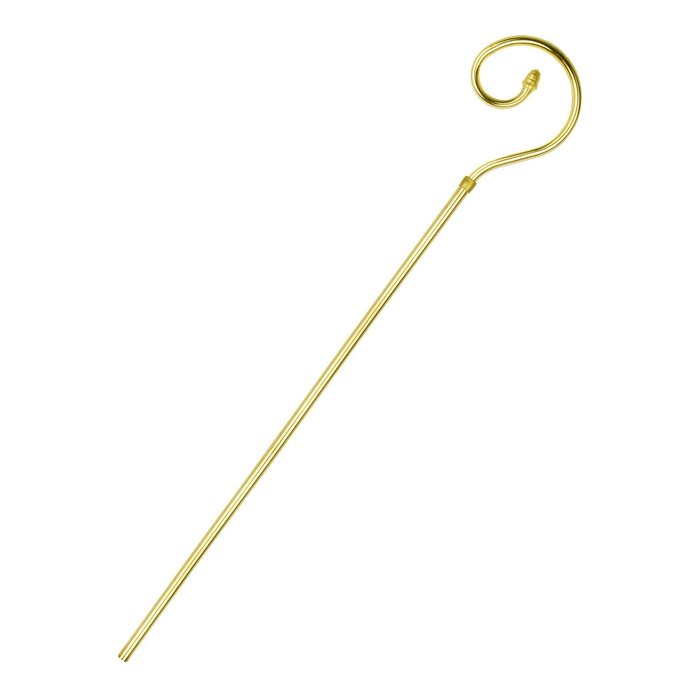 Sinterklaas staf luxe 3-dlg messing knop