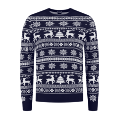 Kersttrui Scandinavia donkerblauw/wit