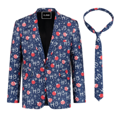 Kerst Blazer HO HO HO met das