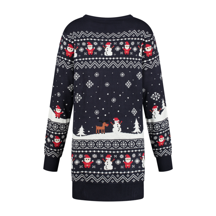 Foute kerstsweater jurk Let it Snow