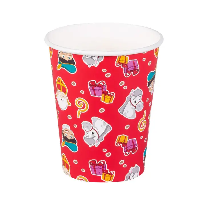 10 Papieren bekertjes Sinterklaas 21cl