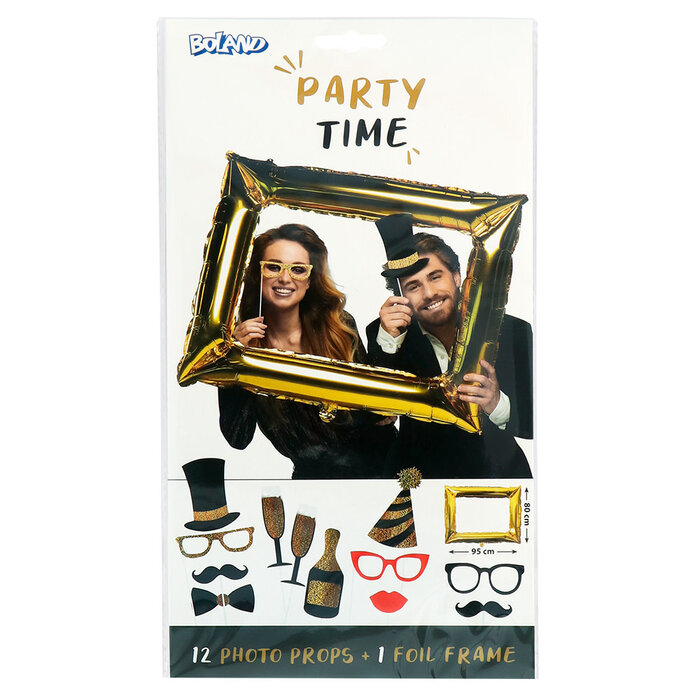 Boland Set 12 Photo props met folieballon fotolijst