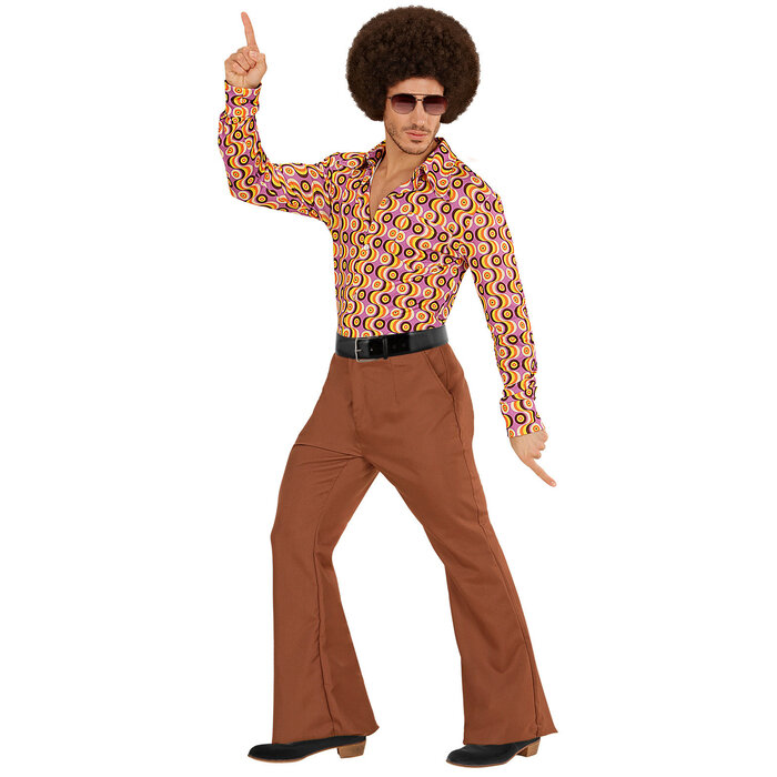 Jaren 70's broek bruin heren