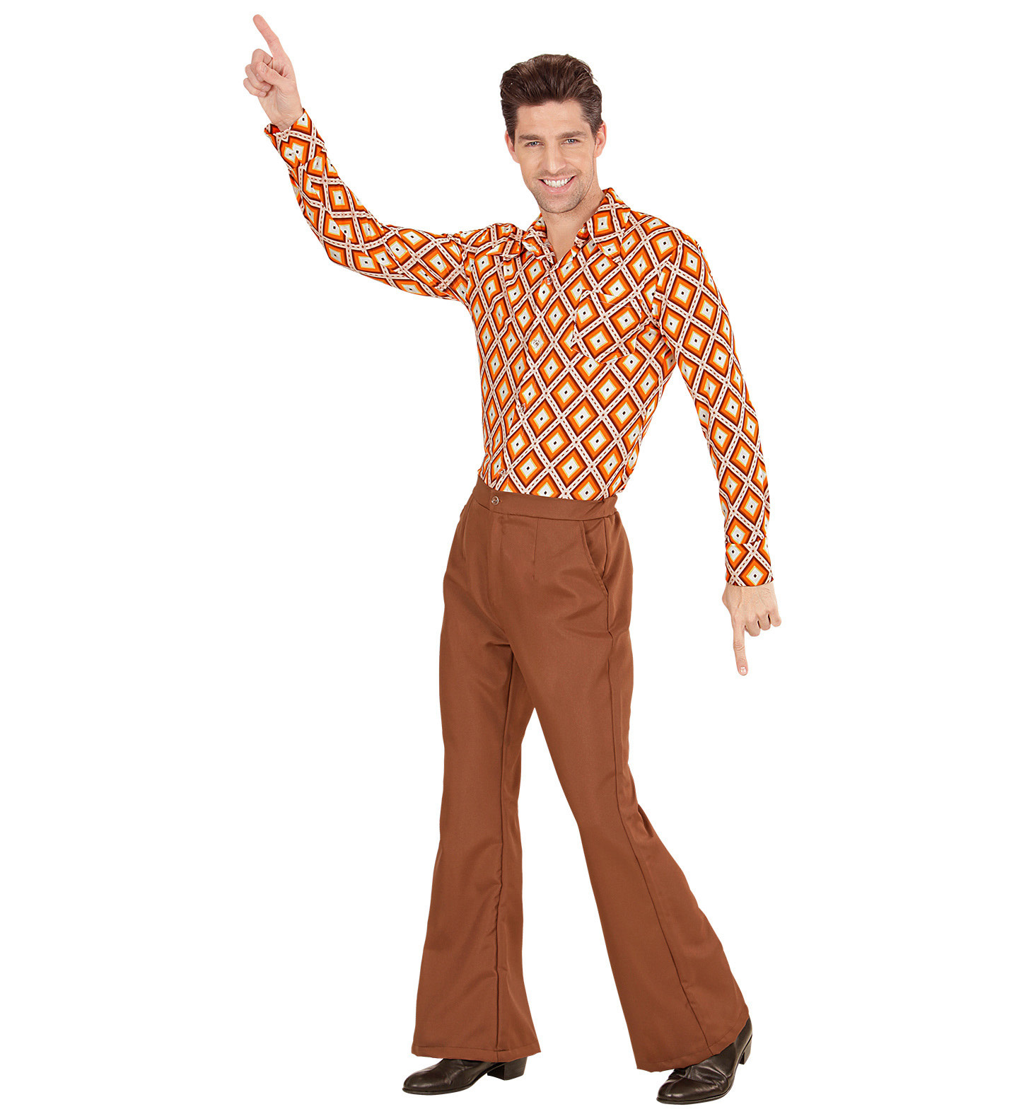 Jaren 70's broek bruin heren