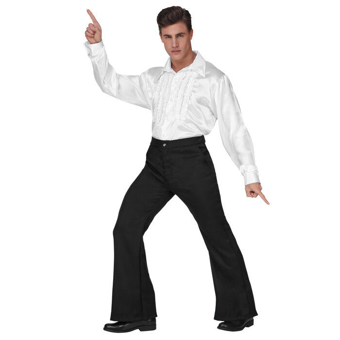 Jaren 70's broek zwart heren