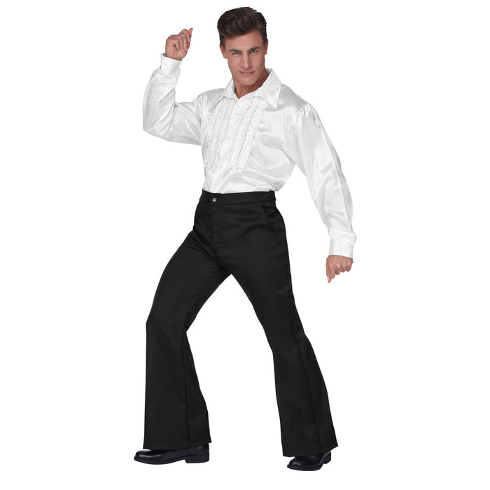 Jaren 70's broek zwart heren