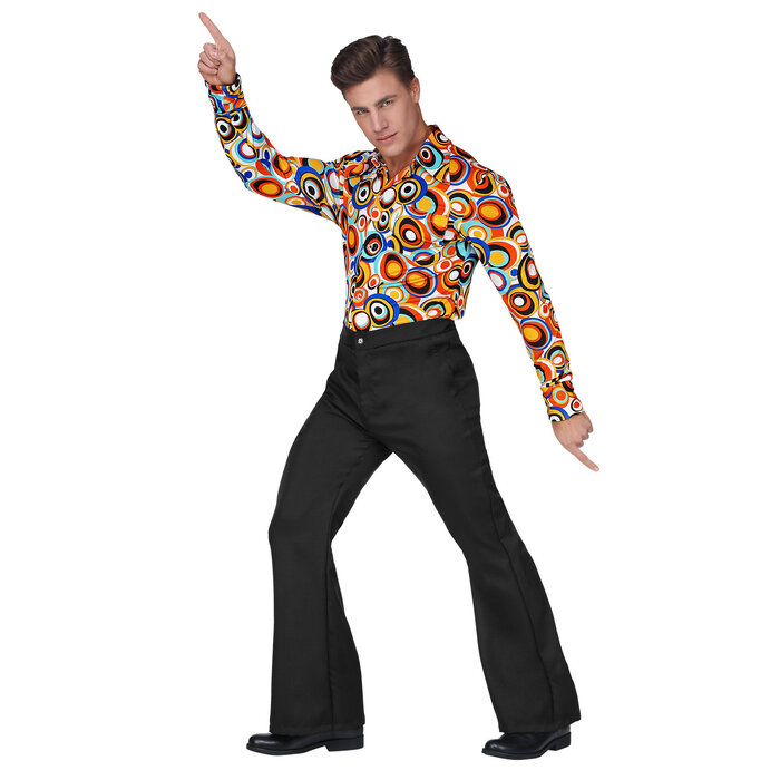 Jaren 70's broek zwart heren