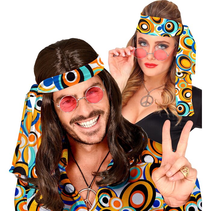 Jaren 70 hoofdband Hippie bubbles