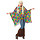 Psychedelic hippie poncho met hoofdband dame