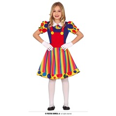 Fiestas Guirca Regenboog clown kleedje meisje