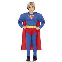 Fiestas Guirca Blauwe superheld Super Hero jumpsuit