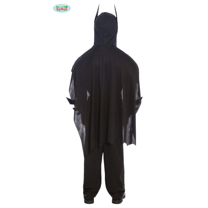 Fiestas Guirca Vleermuis superheld zwart kind jumpsuit met kap