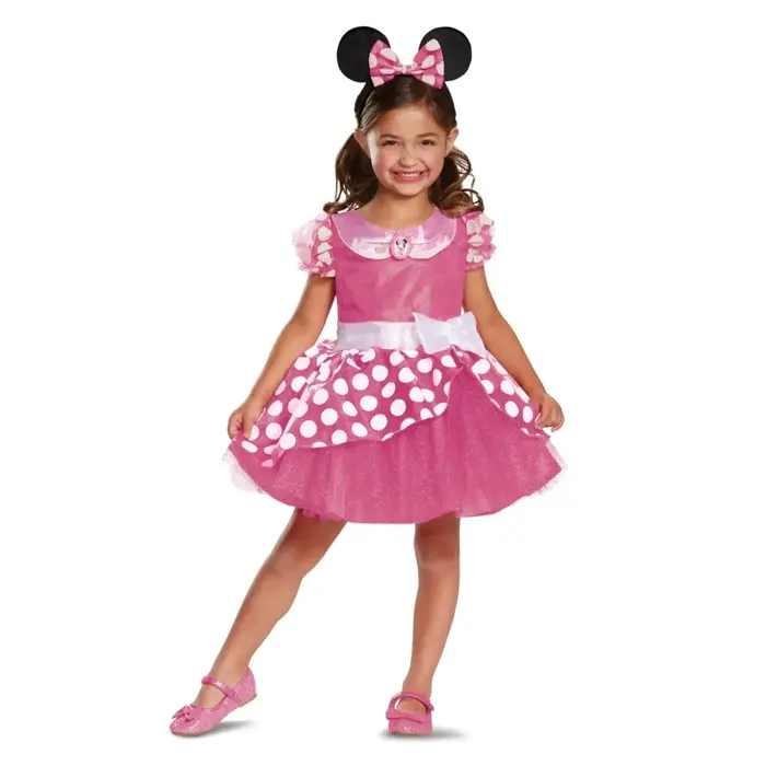 Disney Minnie Mouse roze Deluxe jurk kind