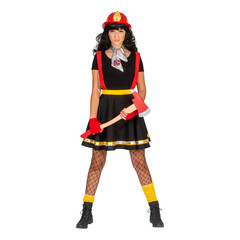 Feestshop.be Brandweer vrouw rok met bretels