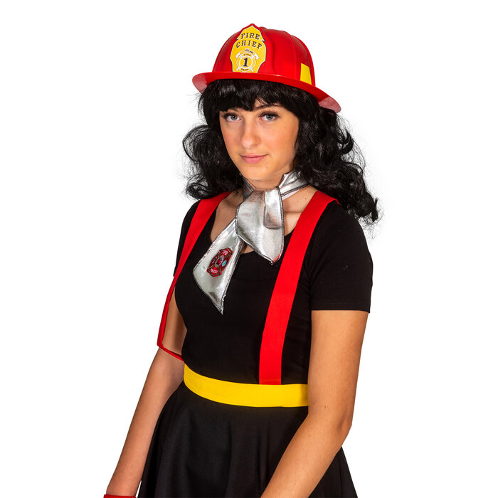 Feestshop.be Brandweer vrouw rok met bretels