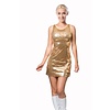 Disco jurk pailletten goud voor dames
