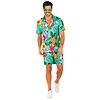 Feestshop.be Zomer set hemd met short blauw Hawaii