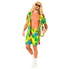 Feestshop.be Zomer set hemd met short geel Hawaii