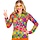 Hippie hemd dames Peace & love bloemen jaren 60