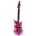 Opblaasbare gitaar flower power hippie roze 105cm