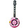 Opblaasbare banjo flower power hippie roze 100cm