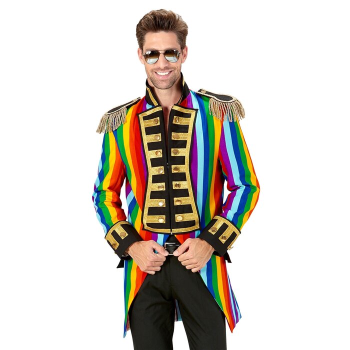 Feestshop.be Carnavals jas regenboog paradejas heren
