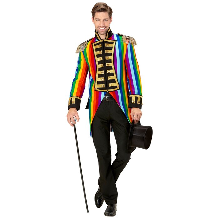 Feestshop.be Carnavals jas regenboog paradejas heren