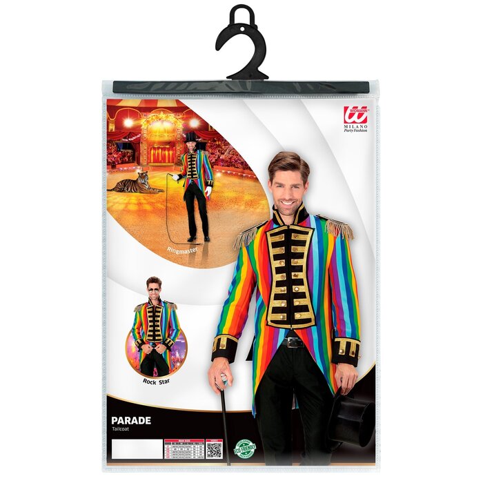 Feestshop.be Carnavals jas regenboog paradejas heren