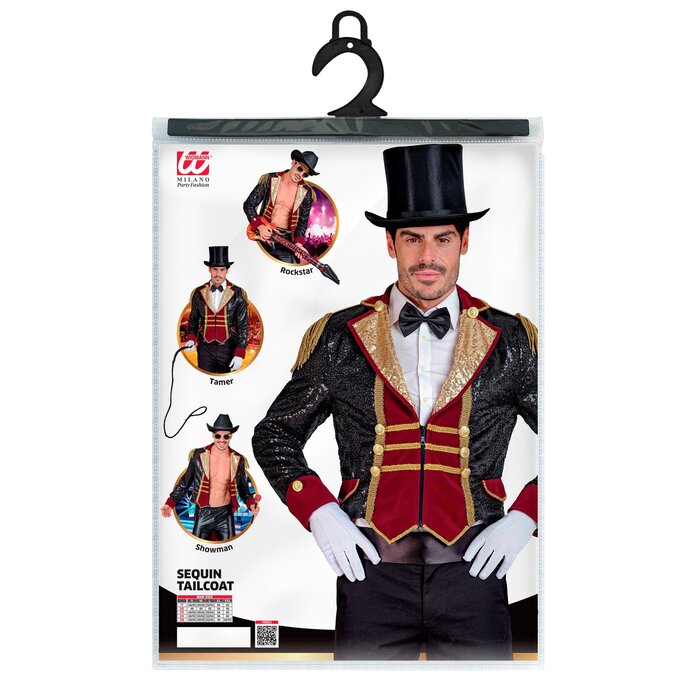 Feestshop.be Slipjas circus directeur luxe zwart