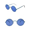 Feestshop.be Hippie bril ronde glazen Flower Power blauw