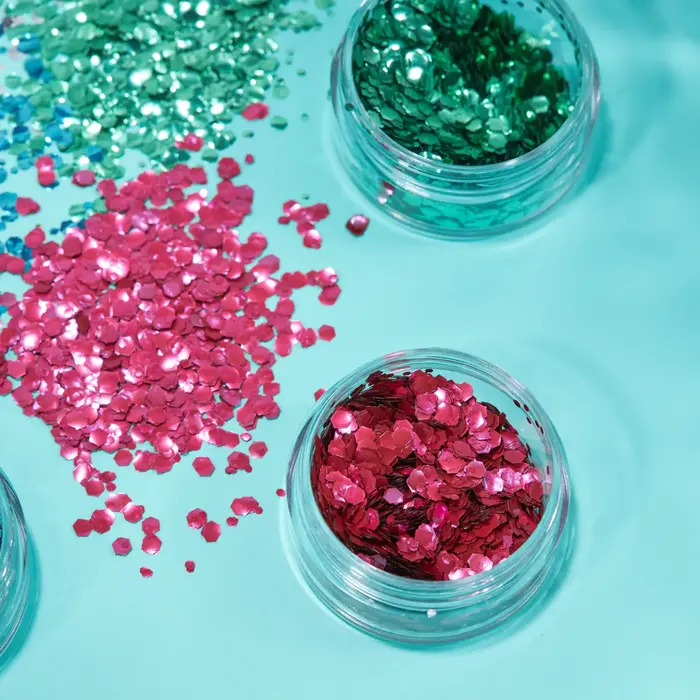 Bio glitter grof roze (3gr)