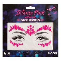 Gezicht steentjes Intense Pink neon uv