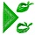 Bandana zakdoek 54 x 54cm groen