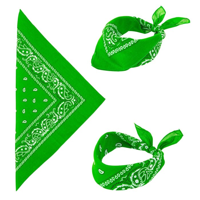 Bandana zakdoek 55 x 55cm groen