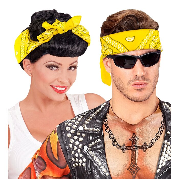 Bandana zakdoek 54 x 54cm geel