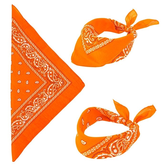Bandana zakdoek 55 x 55cm oranje
