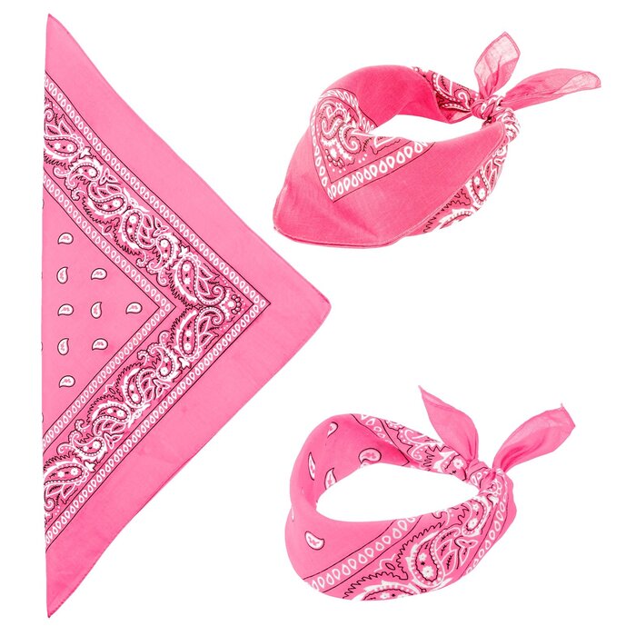 Bandana zakdoek 55 x 55cm roze
