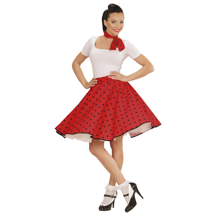 50's rok en sjaal polka dots