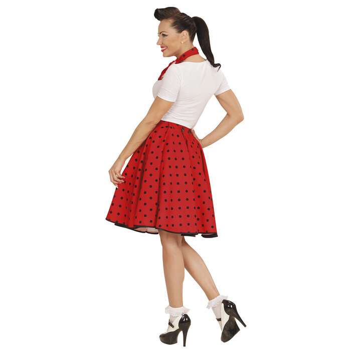 50's rok en sjaal polka dots
