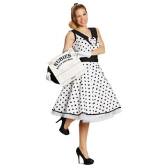 Rock'n Roll kleed zwart/wit