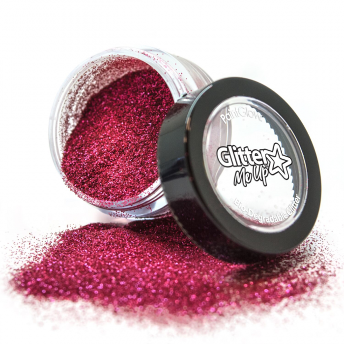 Bio glitter fijn roze berry crush (4gr)